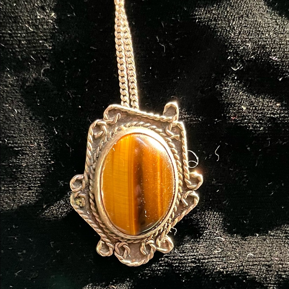 Tigers-Eye sterling pendant